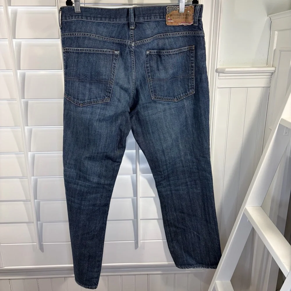 RL Denim & Supply 36x30 Slouch Dark Blue Jeans - Picture 8 of 8